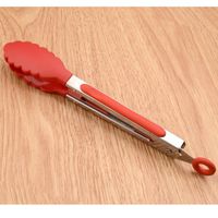 Silicone Nylon Food Tongs Stainless Steel 8-inch Barbecue Tongs Barbecue Tongs Steak Tongs main image 6