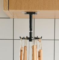 Kitchen Hook Free Perforated Wall Hook Kitchenware Spatula Spoon Knife Storage Rotating Rack Hook Hanger main image 4