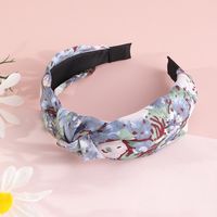 Two-color Lattice Cross-knotted Hair Band Fabric Headband main image 5