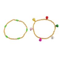 European And American Christmas Colorful Bells Bracelets Creative Ccb Round Bead Bracelet Set main image 6