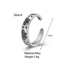 Cross-border Distressed Retro Engraving Butterfly Ring Retro Niche Design Personality Ring main image 4