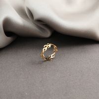 European And American Creative Opening Cross-border Trend Flame Opening Index Ring Golden Alloy Ring main image 4