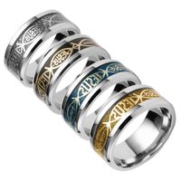Cross-border European And American Simple Stainless Steel Ring Halloween Jewelry Christmas Ornaments main image 3