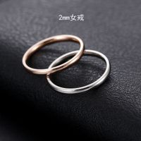 Fashion Jewelry 2mm Wide Stainless Steel Fingertip Ring Tail Ring Wholesale main image 6