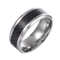Cross-border Rings Jewelry Wholesale Jewelry Stainless Steel Carbon Fiber Ring main image 4