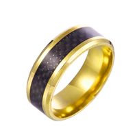 Grenz Überschreitende Ringe Schmuck Großhandel Schmuck Edelstahl Kohle Faser Ring main image 5