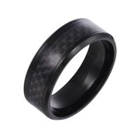 Cross-border Rings Jewelry Wholesale Jewelry Stainless Steel Carbon Fiber Ring main image 6