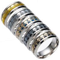 European And American Cross-border Skull Personalized Ring Finger Stainless Steel Ring main image 1