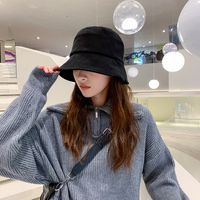 Pure Color Hat Korean Fashion Trend Split Corduroy Fisherman Hat main image 1