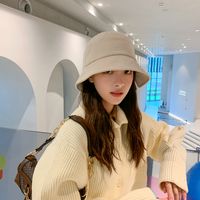 Pure Color Hat Korean Fashion Trend Split Corduroy Fisherman Hat main image 5