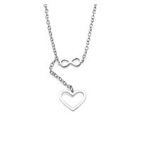 New Fashion Titanium Steel Heart Number 8 Pendant Necklace Ladies Jewelry Wholesale main image 6