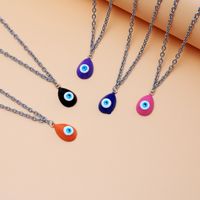 New Devil's Eye Pendant Stainless Steel Chain Necklace Ladies Jewelry Wholesale main image 6