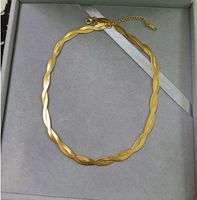 Fashion Golden Double Mirror Flashing Lace Cross Snake Bone Necklace Female Wholesale main image 5