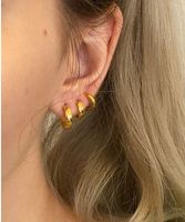 Minimalist Small Earring Ear Buckle Earrings Titanium Steel Plated 18k Gold main image 6
