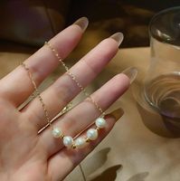 Einfache Perlenhalskette Weibliche Halskette Weibliche Einfache Wilde Art Und Weiselippen Schlüsselbeinkette Großhandel main image 1