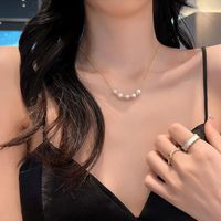 Simple Pearl Necklace Female Necklace Female Simple Wild Fashion Lips Clavicle Chain Wholesale main image 6