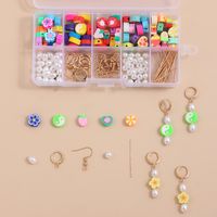 Diy10 Grid Color Soft Ceramic Handmade Earring Accessories Material Box main image 3