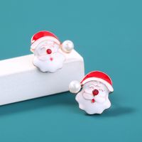 Santa Claus Asymmetrical Earrings Snowflake Elk Bell Dripping Earrings main image 1