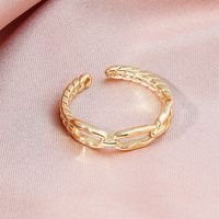 Retro Twist Copper Ring Trend All-match Fashion Ring main image 2