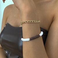 European And American Jewelry Geometric Soft Ceramic Bracelet Set Retro Simple Hollow New Jewelry Female main image 1