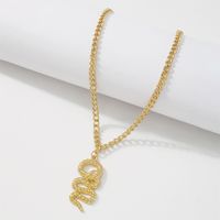European And American Cross-border Jewelry Single-layer Simple Punk Snake-shaped Necklace Retro Necklace main image 5