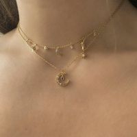 Ins Style Star And Moon Necklace Women's All-match Copper Plated Gold Fashion Jewelry Autumn New Products In Stock Necklace main image 1