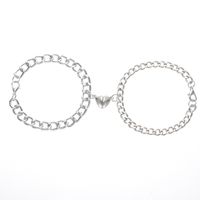 European And American New Personality Magnet Heart-shaped Bracelet Retro Round Couple Bracelets main image 6