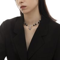 Korean Niche Design Sense Hip-hop Personality Diamond-studded Spider Necklace Wholesale main image 4