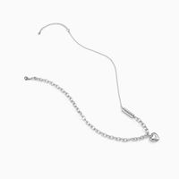 Titanium Steel Heart-shaped Necklace Female Korean Style Simple Letter Stitching Chain Necklace main image 4