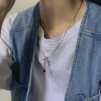 European And American New Diamond Cross Necklace Men And Women Simple Fashion Street Shooting Snake Bones Chain Clavicle Chain Female main image 5