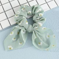 Streamer Short Hair Rope Female Hair Ring Small Silk Scarf Hair Accessory Small Daisy Simple Girl Head Rope sku image 4