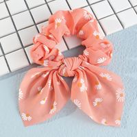 Streamer Short Hair Rope Female Hair Ring Small Silk Scarf Hair Accessory Small Daisy Simple Girl Head Rope sku image 6