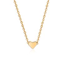 New Heart Pendant Clavicle Chain Creative Simple Trendy Hollow Peach Heart Necklace Wholesale sku image 1