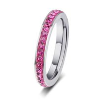 Fashion Cross-border Hot-selling Jewelry Mud Stick Diamond Color Stainless Steel Ring Wholesale Ring sku image 6