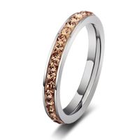 Fashion Cross-border Hot-selling Jewelry Mud Stick Diamond Color Stainless Steel Ring Wholesale Ring sku image 1
