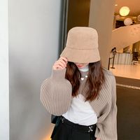Pure Color Hat Korean Fashion Trend Split Corduroy Fisherman Hat sku image 2