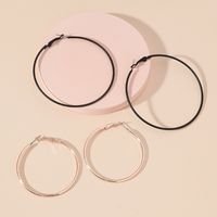 New Fashion Exaggerated Acrylic Alloy Circle 2-piece Set Of European And American Simple Earrings sku image 1