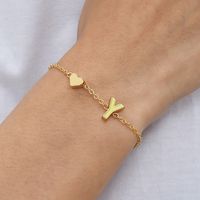 European And American New Personality Simple Alloy Letter Dripping Oil Bracelet Bracelet sku image 25