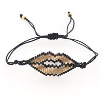 European And American Lips Tassel Bracelet Miyuki Beads Hand-woven Mouth Bracelet sku image 1
