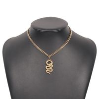 European And American Cross-border Jewelry Single-layer Simple Punk Snake-shaped Necklace Retro Necklace sku image 1