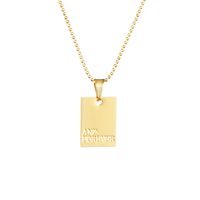Casual Simple Style Letter Plating Stainless Steel Women'S Pendant Necklace sku image 4