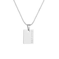 Casual Simple Style Letter Plating Stainless Steel Women'S Pendant Necklace sku image 5