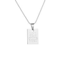 Casual Simple Style Letter Plating Stainless Steel Women'S Pendant Necklace sku image 6