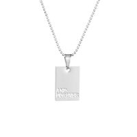 Casual Simple Style Letter Plating Stainless Steel Women'S Pendant Necklace main image 7