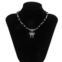 Korean Niche Design Sense Hip-hop Personality Diamond-studded Spider Necklace Wholesale sku image 1