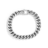 European And American Titanium Steel Hip Hop Cuban Bracelet Street Disco Cool Earth Hipster Versatile Personality Chunky Chain Necklace Hand Jewelry Men And Women sku image 1