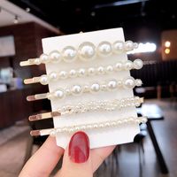 New Fashion Side Side Clip Pearl Hairpin Set Combination main image 6