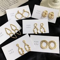 Retro Personality Earrings Metal Exaggerated Irregular Earrings main image 5