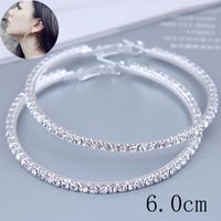 Fashion And Concise Ol Full Diamond Large Circle High Quality Earrings main image 1