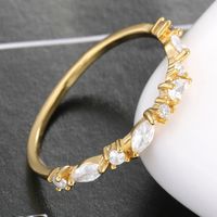 18k Gold Zirkon Ring Exquisiter Diamant Feiner Ring Grenzüberschreitender Einfacher Schmuck main image 3